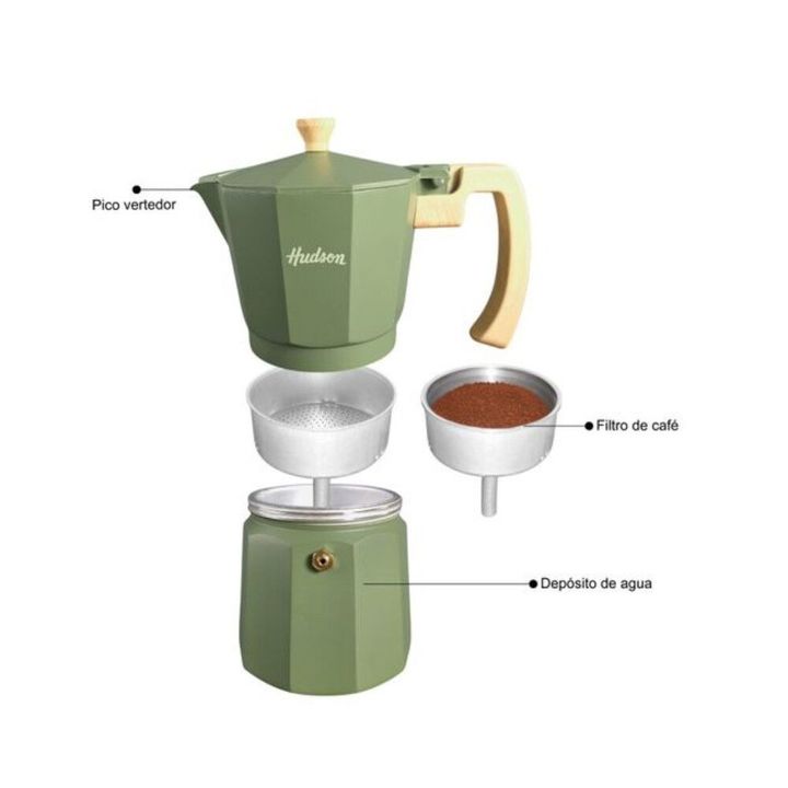 Cafetera Aluminio Olive Tipo Italiana 9 Tazas M021 Hudson - Vista 3