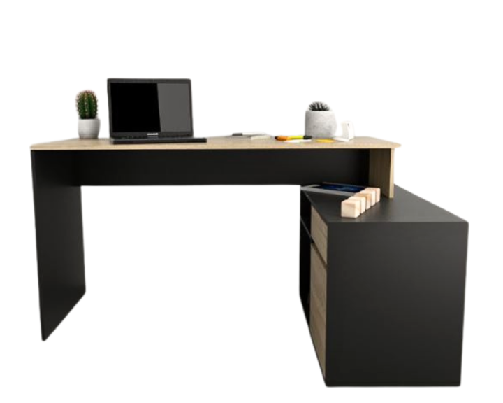 Escritorio Linea Home C/ Mueble 1pta 1caj 3048 Olmo/N Tables - Vista 2