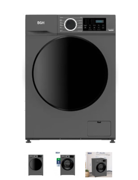 BGH LAVARROPAS BWFI-06S24AR INVERTER 6KG SILVER - Vista 1
