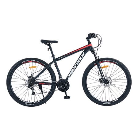 Bicicleta Mtb Overtech Q5, R29 21v Shimano, Freno Disco, Suspensión, Negro/Rojo/Blanco, Talle L