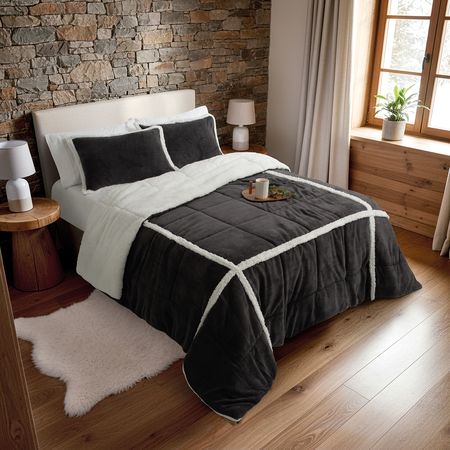 KIT ALASKA EDREDON 2 1/2 PL + 2 FUNDAS ALMOHADON
