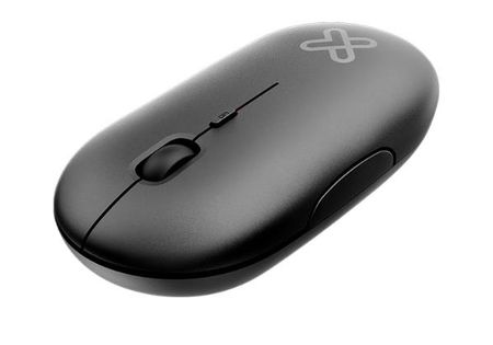MOUSE KLIPXTREME ERGONOMICO SLIM SURFER NEGRO 4 BOTONES 2.4GHZ  AMBIDIESTRO  (KMW-415BK)