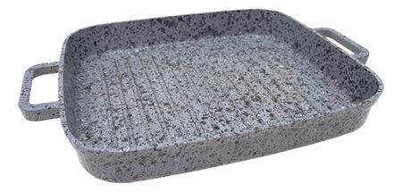 Nueva Bifera 28 Cm Stone De Aluminio C/ Antiadherente Hudson Gris