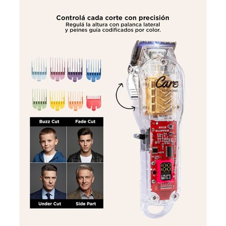 Maquina de Cortar El Pelo Gadnic Profesional Armazón Transparente 100-240v