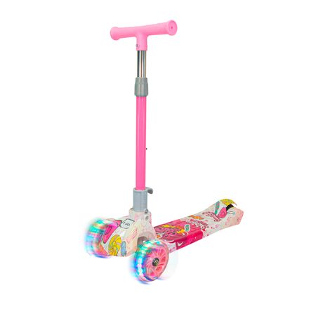 Monopatín T-go Plegable Infantil Con Luces Para Niños Nenas Con Freno Modelo Candy Rosa