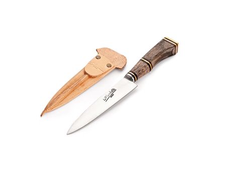 Cuchillo Artesanal Tipo Criollo  + Delantal Cocina Demin - La Planchetta