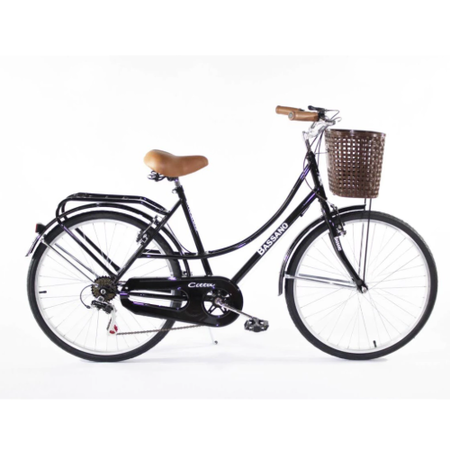 Bicicleta Bassano Florencia Vintage Retro Dama 7 Vel R26 Negro