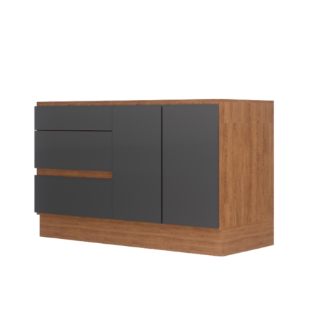MUEBLE BAJO MESADA EMC STONE 140CM OLMO GRAFITO (BMSTONE140)