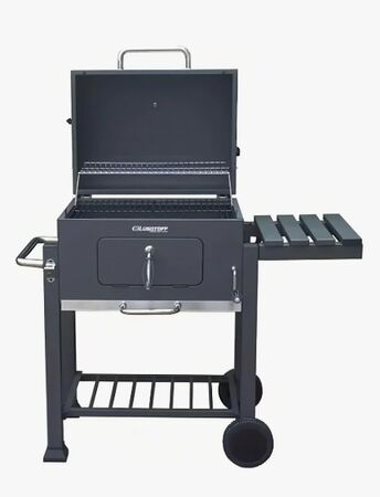 Parrilla Brasero Portatil A Carbon Lusqtoff Par61 C/ Ruedas Negro