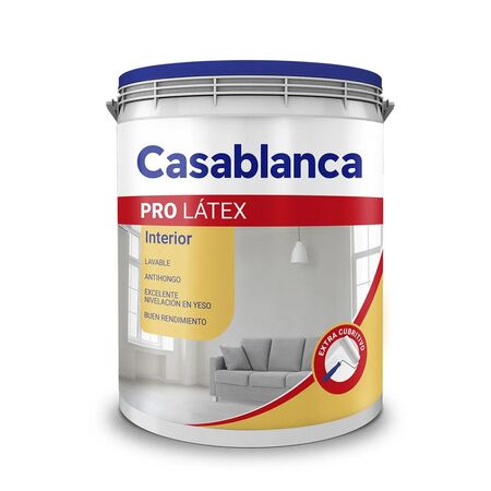 Pintura de Latex Casablanca Pro x20 Lts Interior Color Blanco Mate