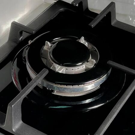 Anafe a Gas Florencia 2 Hornallas Triple Corona Vidrio Templado Negro Encendido 6729