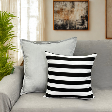 Set de 4 almohadones decorativos NEGRO con 1 pelo largo N3