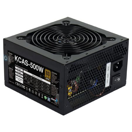 FUENTE AEROCOOL KCAS-500W REAL 80 PLUS BRONZE (APFC, FULL RANGE)