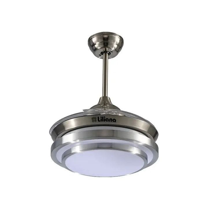 Ventilador Techo Liliana Vtha604 4 Palas 6 Velocidades Led Color De La Estructura Plateado Color De Las Aspas Blanco Diametro 106 Cm 1.06 M - Vista 6