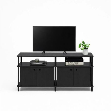 Rack de TV Industrial DS Home 130 x 30 x 60 cm Total Negro