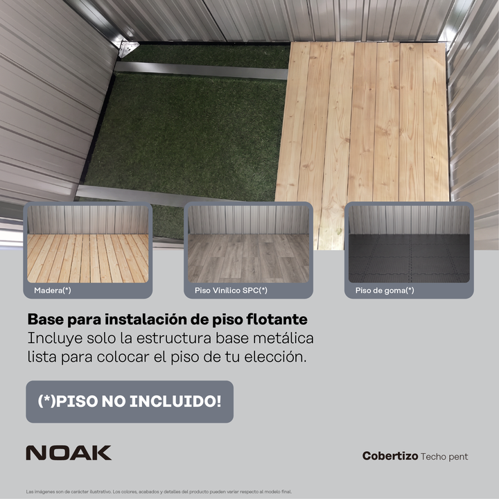 Cobertizo Depósito 151x187x91cm Noak Negro Acero Galvanizado - Vista 4