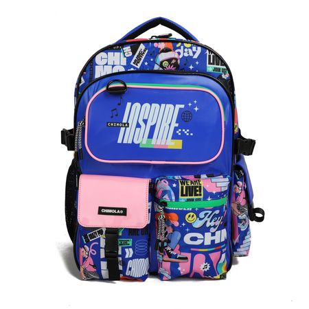Mochila espalda 17" Multibolsillo Festival Blue