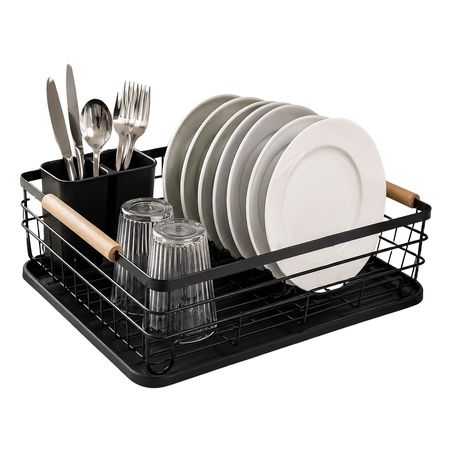 Escurridor Secaplatos Con Bandeja Y Cubiertero Alpina Hlv04