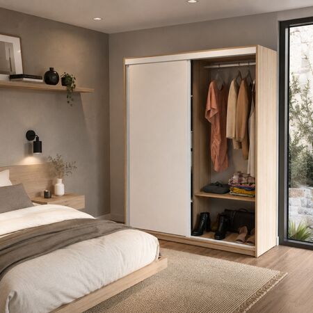 Placard Corredizo 1,30 2 Puertas Coco Bolo|blanco Tables