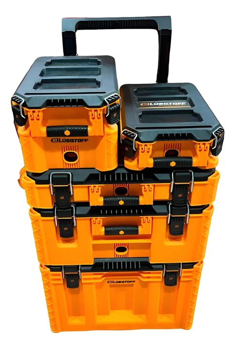 Carro Herramientas 5 Cajas Apilable Lusqtoff Lchp6-8 120kg Naranja - Vista 2