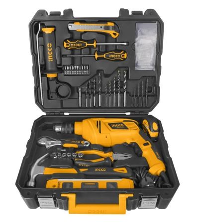 Set Industrial 100 Herramientas + Taladro 850W ( Maletin ) I (HKTHP11022-4)