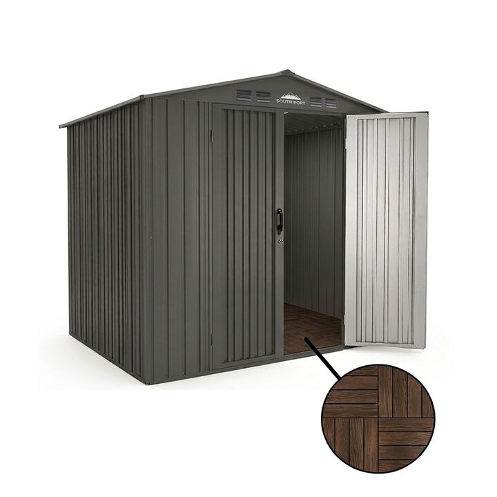 Cobertizo Exterior South Port By Gadnic Acero Galvanizado Doble Puerta Ventilación Galpón 151 x 181 x 195 cm - Vista 1