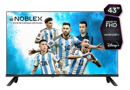 TV LED NOBLEX 43" SMART FULL HD ANDROID NETFLIX/HDMI/USB + SOPORTE LED STEEL HOME FIJO 25KG