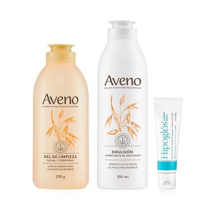 Aveno Set Gel de Limpieza + Emulsion Humectante + Hipoglos