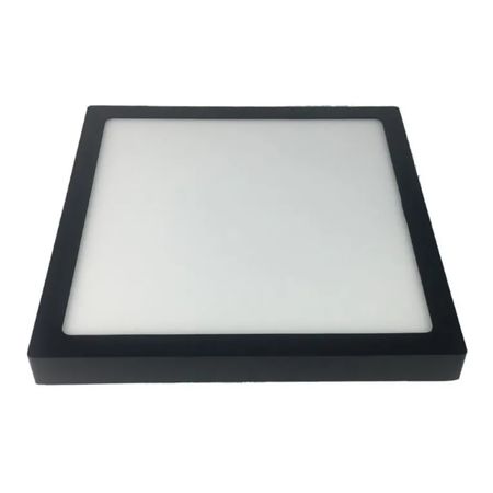 Plafon Cuadrado 25W Negro 30 Cm Calido