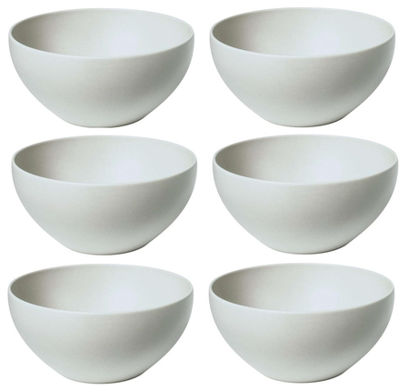 Set X6 Bowl Compotera 15cm Porcelana Baralee Fine Plus Gris Gris