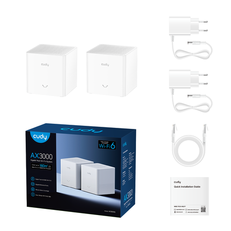 ACCESS POINT CUDY AX3000 WI-FI 6 MESH 2.5G SOLUTION X2 (M3000)