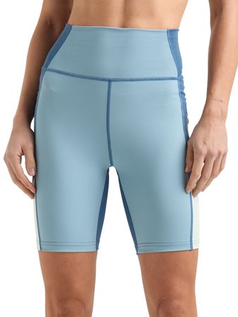 Calza Atomik Squat Color Block Mujer Training Azul