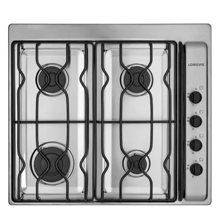 Anafe A Gas Longvie 60 CM Acero Inoxidable A2600xf