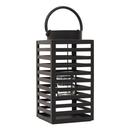 Fanal Porta Vela de Metal Negro HD9144