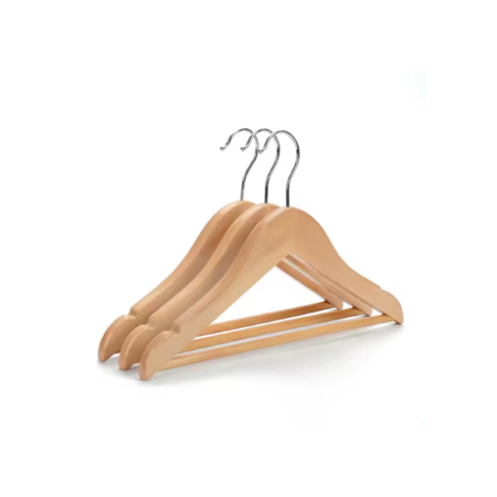 Pack 10 Perchas Infantiles Madera Lustrada Barnizadas Waggs
