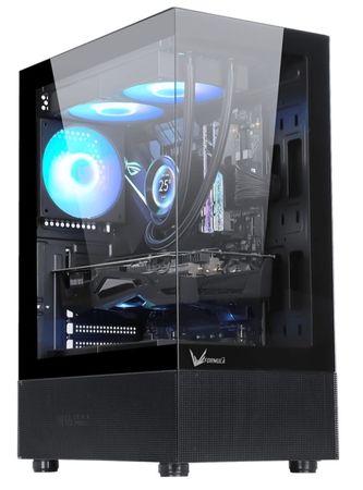 GABINETE GAMER FORMULA V LINE CRYSTAL Z1+ BLACK (ATX, 3 FANS ARGB)