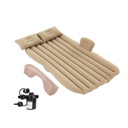 Colchón Inflable para Auto 1 plaza WAGGS Almohada e Inflador Crema