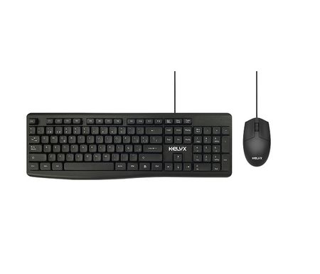 Teclado y Mouse Kelyx USB Cableado Negro