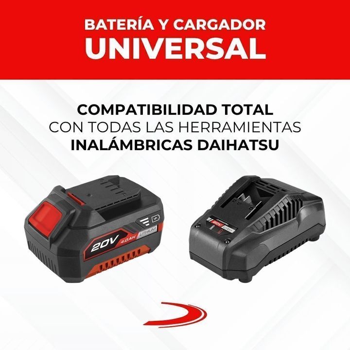 Llave De Impacto Brushless Profesional 1800nm 3/4 con bateria y cargador DAIHATSU - Vista 3