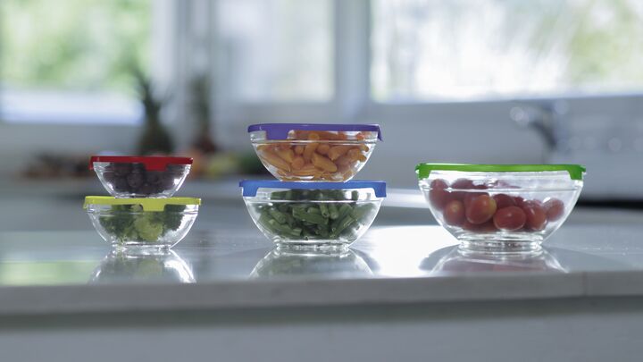 Set De 5 Bowls De Vidrio Con Tapa Multicolor - Vista 3