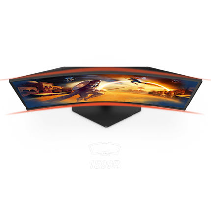 MONITOR GAMER AGON By AOC C27G4ZXE - LED 27" 280 HZ, NEGRO,CURVO, 1920x1080, 0,3 MS - Vista 3