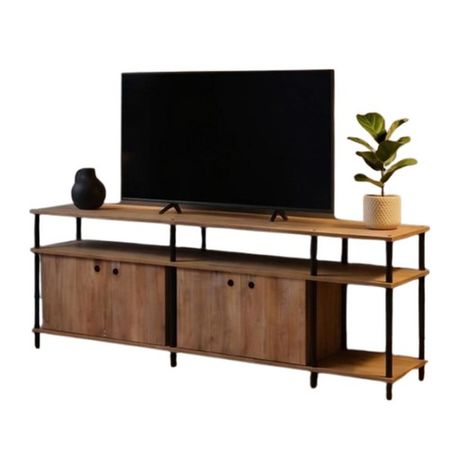 Rack de TV Industrial DS Home 160 x 30 x 60 cm Roble Atakama