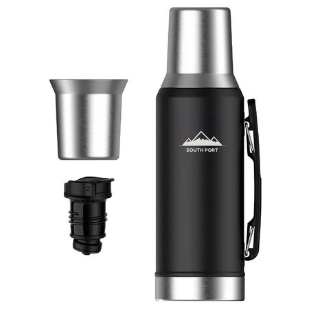 Termo Acero Inoxidable Negro South Port by Gadnic 12 Litros Manija