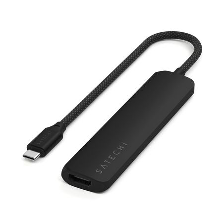 Hub USB-C Satechi 6 en 1 Slim HDMI 4K 100W Negro