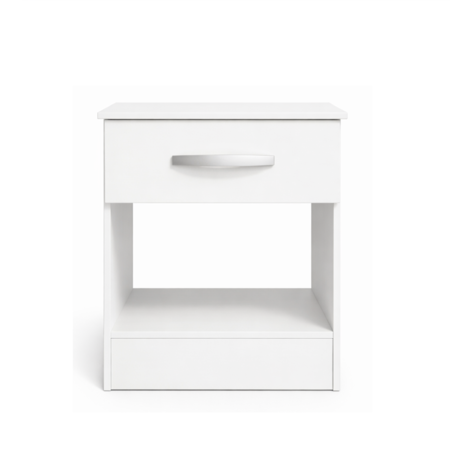 Mesa de Luz 1 Cajon Maximo Family Blanco Mate