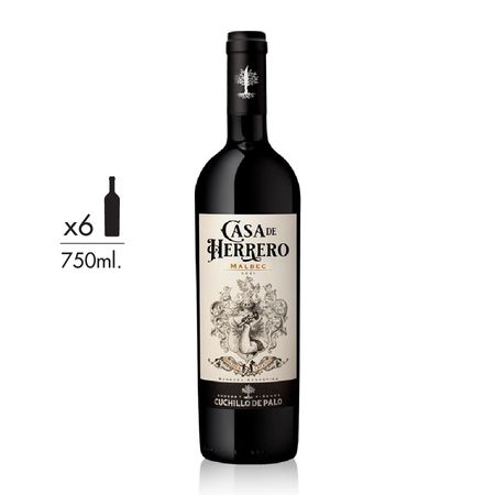 Vino Tinto Casa de Herrero Malbec Caja x 6
