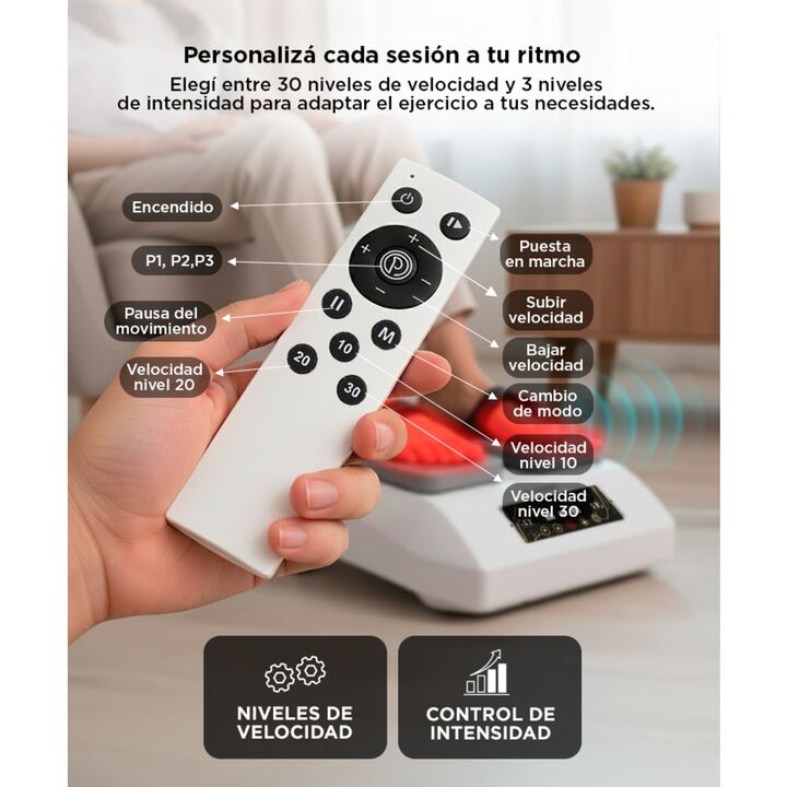 Masajeador Gadnic Easy Move Magnet Pro Piernas Pies 3 Niveles 30 Velocidades - Vista 3