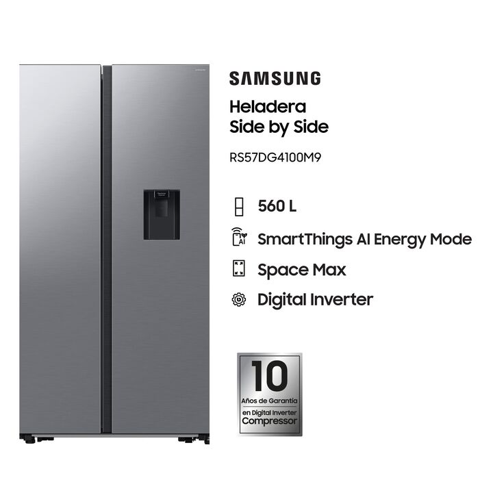 Heladera Samsung Side by Side RS57DG4100M9BG 560L Inverter - Vista 1