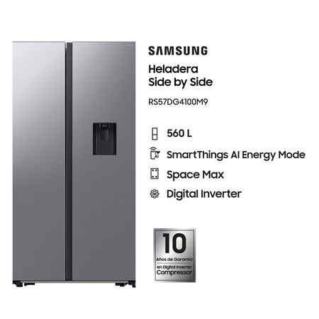 Heladera Samsung Side by Side RS57DG4100M9BG 560L Inverter