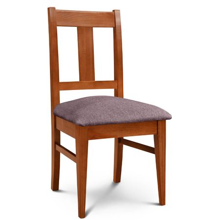 Silla de Comedor Euro lustre Cedro Tapizado Shot Morado Espacity